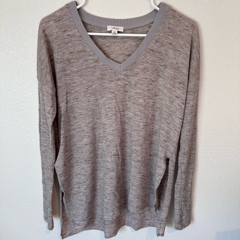 Wilfred Knit Long Sleeve VNeck Slit Sides | Small